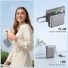 Powerbank 4smarts Pocket Dual Cord       20000mAh 22.5W z wbudowanym kablem USB-C 15cm szary